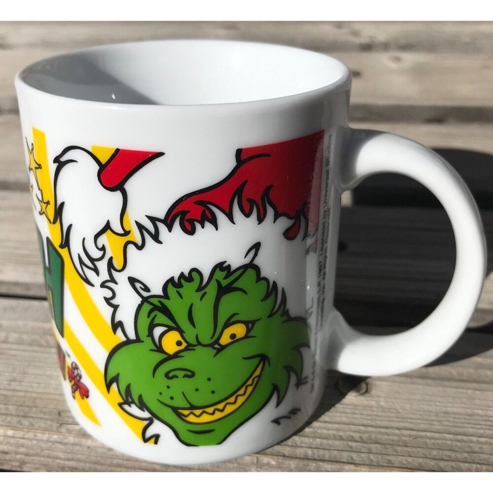 The Grinch Who Stole Christmas Dr Seuss Coffee Mug Cup Universal Studios Vintage